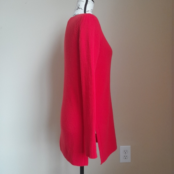 Ett Twa Anthropologie red wool blend sweater womens XS - Picture 3 of 10